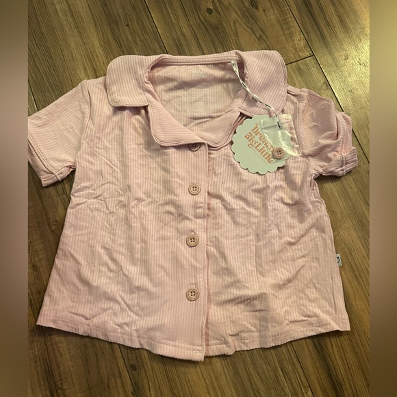 Dream Big Little Co. Light Pink Pajama TOP ONLY - Picture 2 of 2